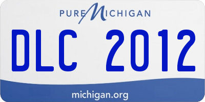 MI license plate DLC2012