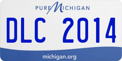 MI license plate DLC2014