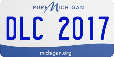 MI license plate DLC2017