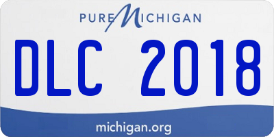 MI license plate DLC2018