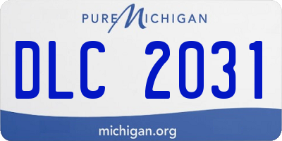 MI license plate DLC2031