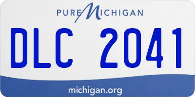 MI license plate DLC2041