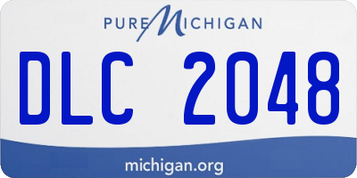 MI license plate DLC2048