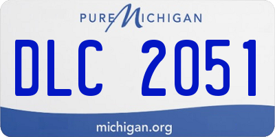 MI license plate DLC2051