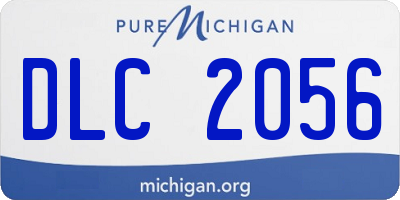 MI license plate DLC2056