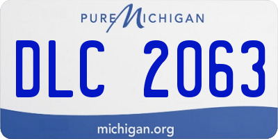 MI license plate DLC2063