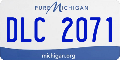 MI license plate DLC2071