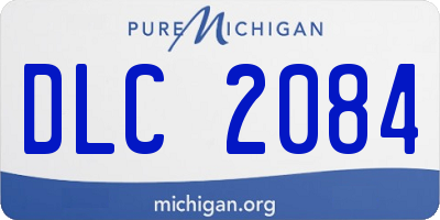 MI license plate DLC2084