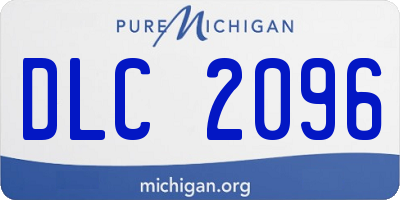 MI license plate DLC2096