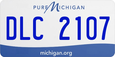 MI license plate DLC2107