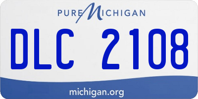 MI license plate DLC2108