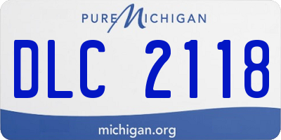 MI license plate DLC2118