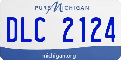 MI license plate DLC2124