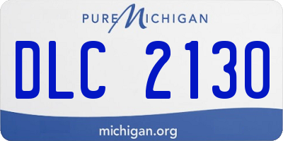 MI license plate DLC2130