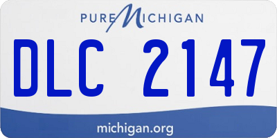 MI license plate DLC2147