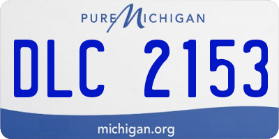 MI license plate DLC2153