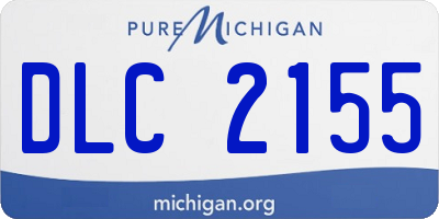 MI license plate DLC2155