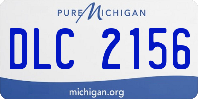 MI license plate DLC2156
