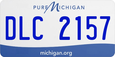 MI license plate DLC2157