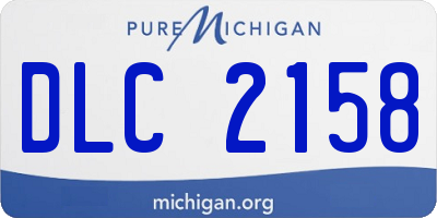MI license plate DLC2158