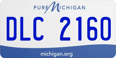 MI license plate DLC2160