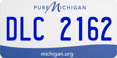 MI license plate DLC2162
