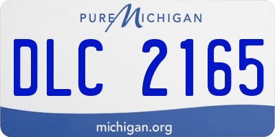 MI license plate DLC2165