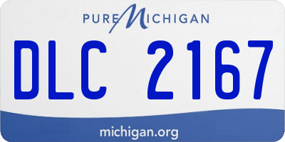 MI license plate DLC2167