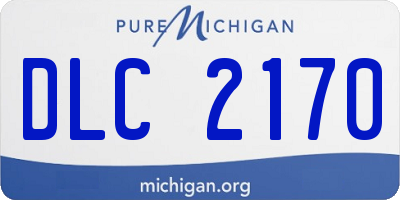 MI license plate DLC2170