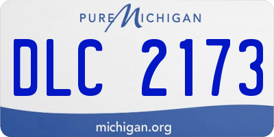 MI license plate DLC2173