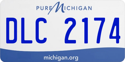 MI license plate DLC2174