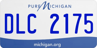 MI license plate DLC2175