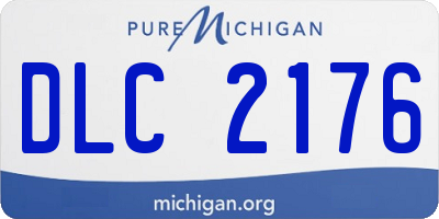 MI license plate DLC2176
