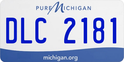 MI license plate DLC2181