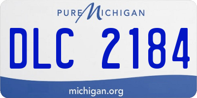 MI license plate DLC2184