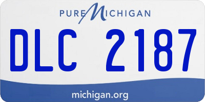 MI license plate DLC2187