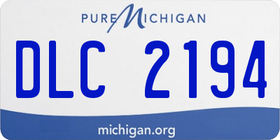 MI license plate DLC2194