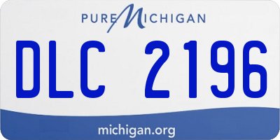MI license plate DLC2196