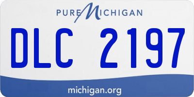 MI license plate DLC2197