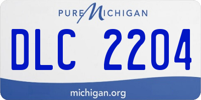 MI license plate DLC2204