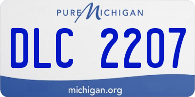 MI license plate DLC2207