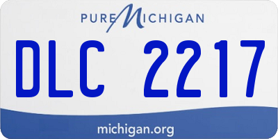 MI license plate DLC2217