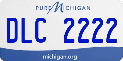 MI license plate DLC2222
