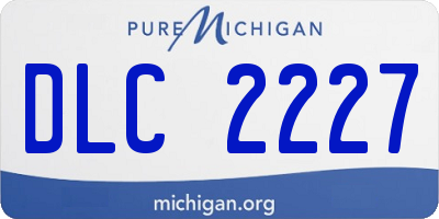 MI license plate DLC2227