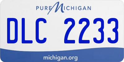 MI license plate DLC2233