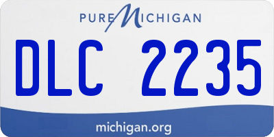 MI license plate DLC2235