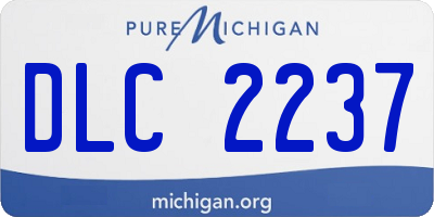 MI license plate DLC2237