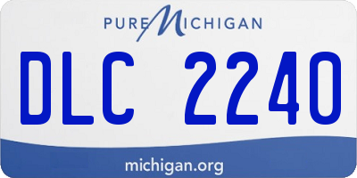 MI license plate DLC2240
