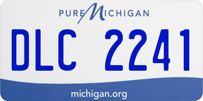 MI license plate DLC2241
