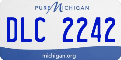 MI license plate DLC2242